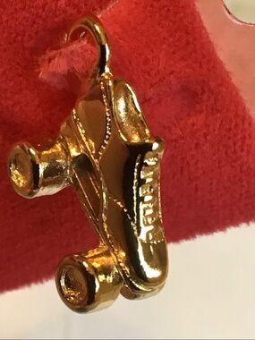 Vintage 24kt Gold Electroplated Roller Skate Charm